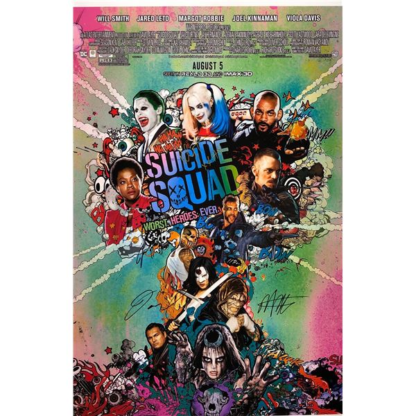 Suicide Squad Poster Will Smith Autographed Signed