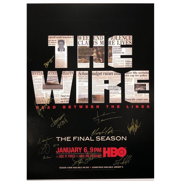 Wire Poster Dominic West Autographed Signed