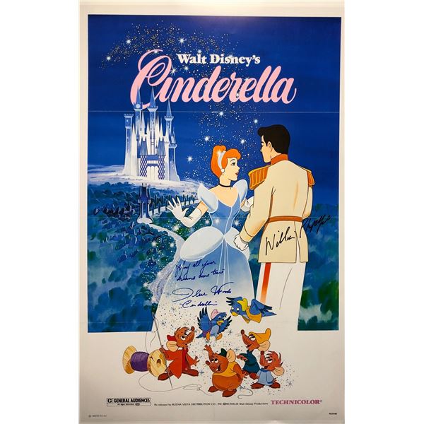 Cinderella Poster Ilene Woods William Phipps Autographed  Signed