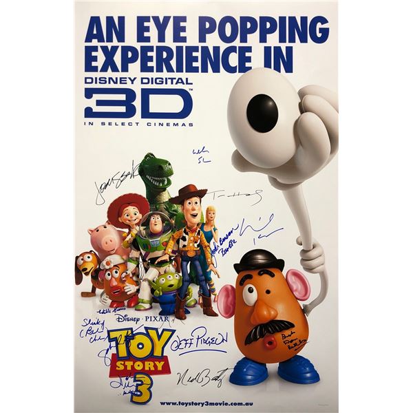 Toy Story 3 Poster Tom Hanks Tim Allen Autographed  Signed