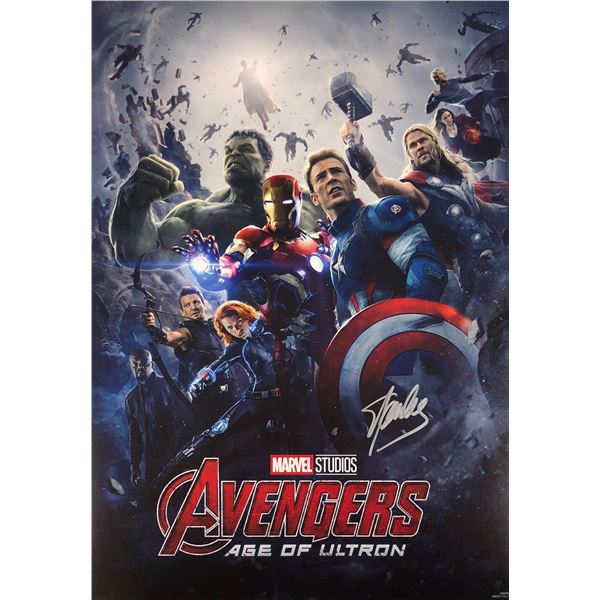 Marvel Avengers Mini Poster Stan Lee Signed