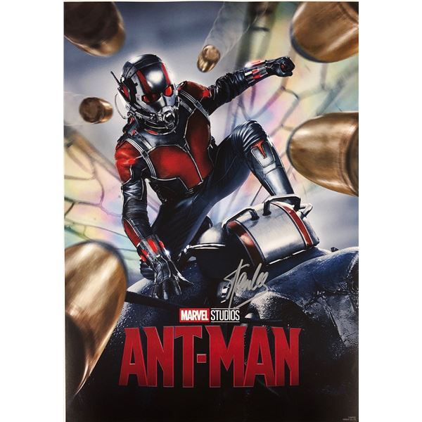 Marvel Antman Mini Poster Stan Lee Autographed