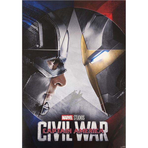 Marvel Civil War Mini Poster Stan Lee Autographed