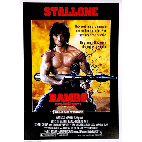 Sylvester Stallone Autograph Signed Rambo Poster