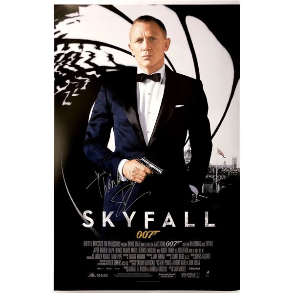 Daniel Craig Autograph Signed James Bond 007 Skyfall Poster