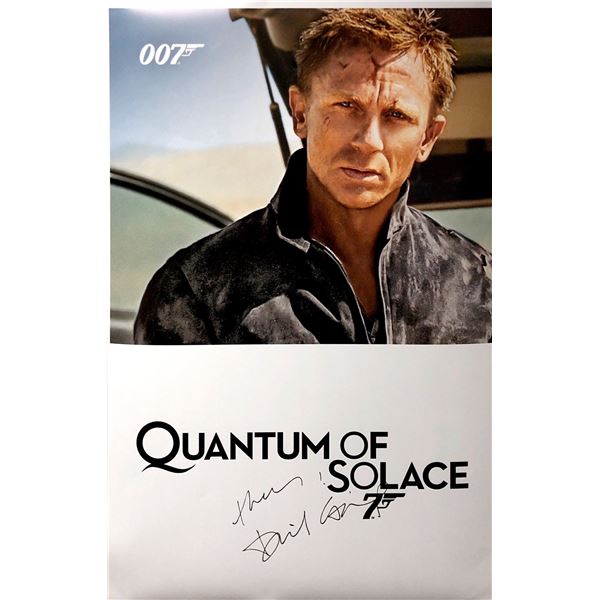 Daniel Craig Autograph Signed James Bond 007 Quantum of Solace Poster