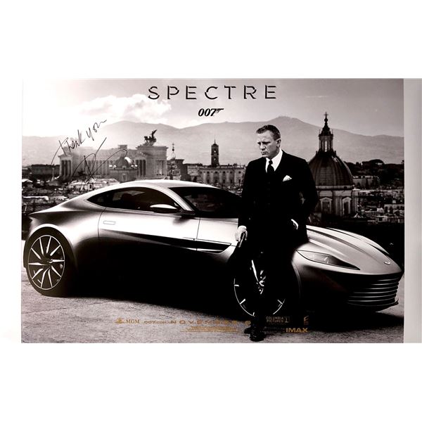 Daniel Craig Autograph Signed James Bond 007 Spectre Poster