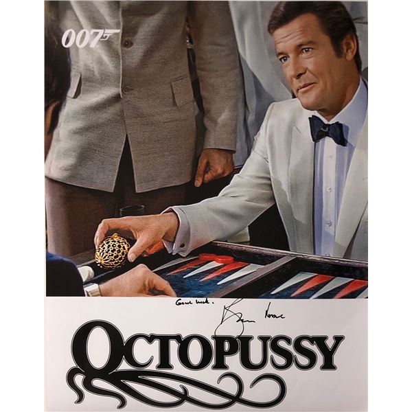 Roger Moore Autograph Signed James Bond 007 Octopussy Poster