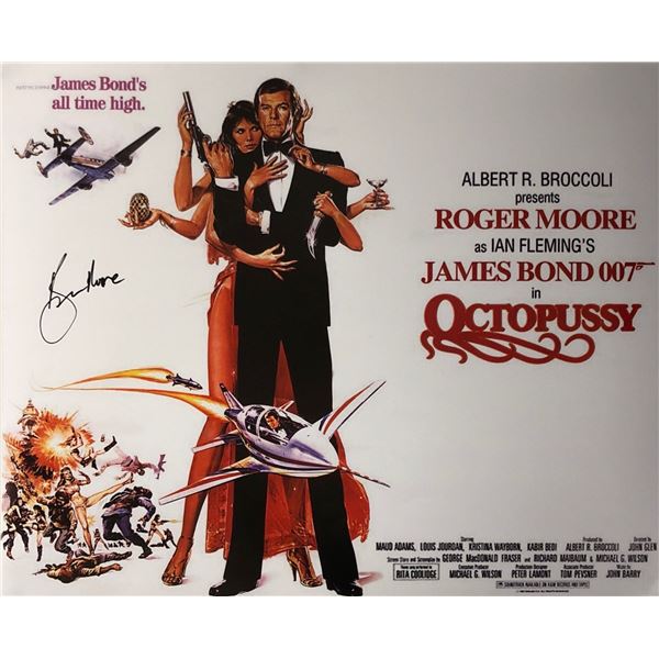 Roger Moore Autograph Signed James Bond 007 Octopussy Poster