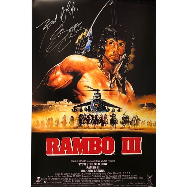 Sylvester Stallone Autograph Signed Rambo Poster