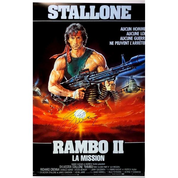 Sylvester Stallone Autograph Signed Rambo Poster