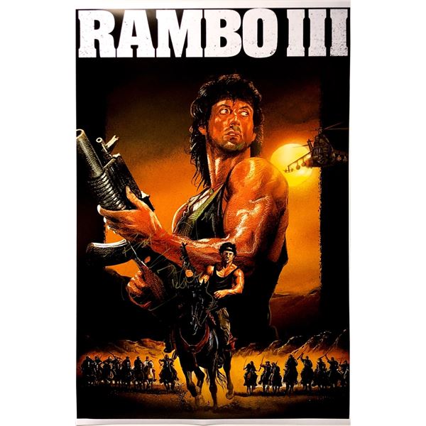 Sylvester Stallone Autograph Signed Rambo Poster