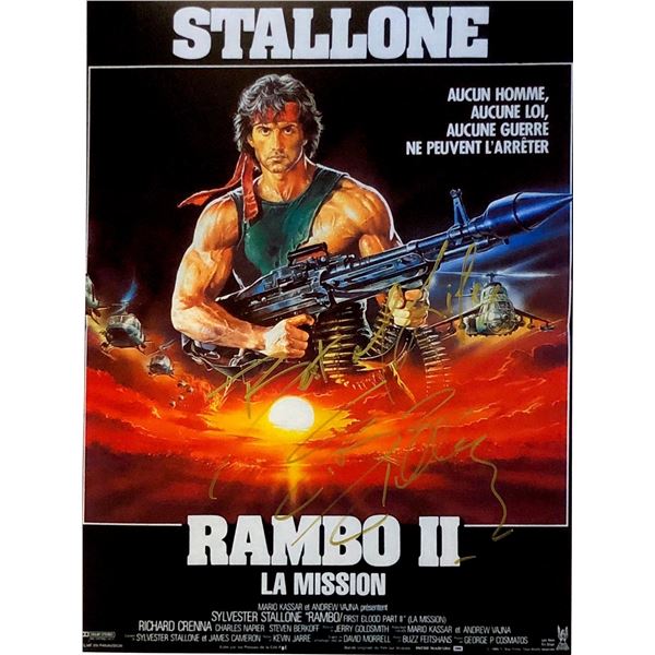 Sylvester Stallone Autograph Signed Rambo Poster