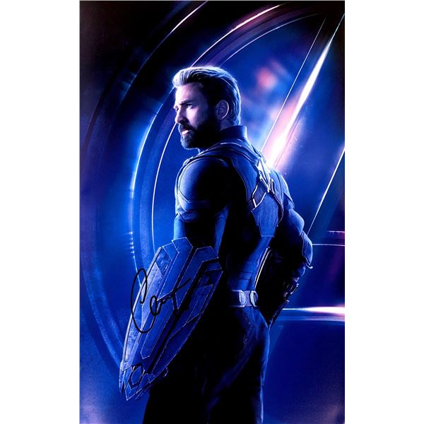 Chris Evans Autograph Signed Avengers Poster