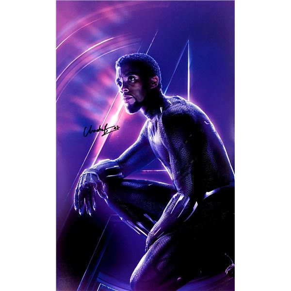 Chadwick Boseman Autograph Signed Black Panther Poster