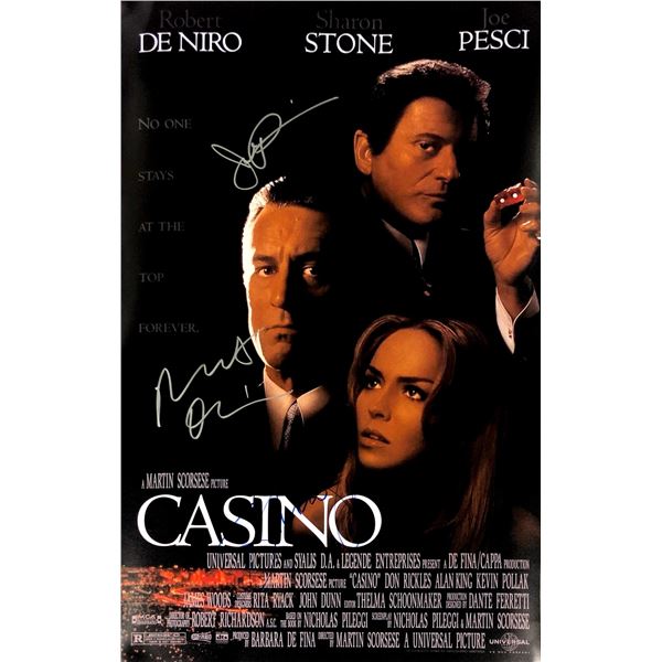 Robert De Niro Autograph Signed Casino Poster Sharon Stone