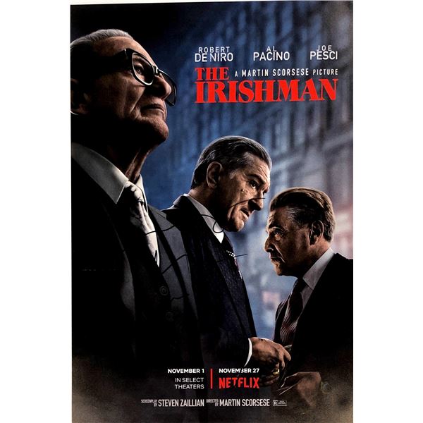 Robert De Niro Autograph Signed Irishman Poster