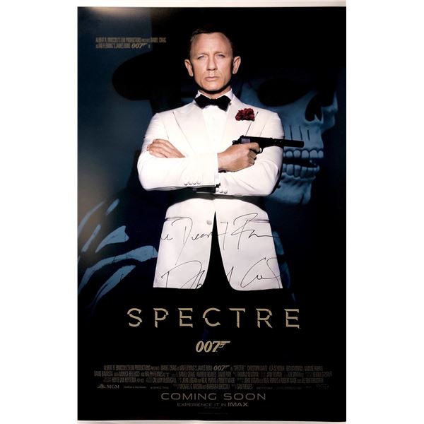 Daniel Craig Autograph Signed James Bond 007 Spector Poster