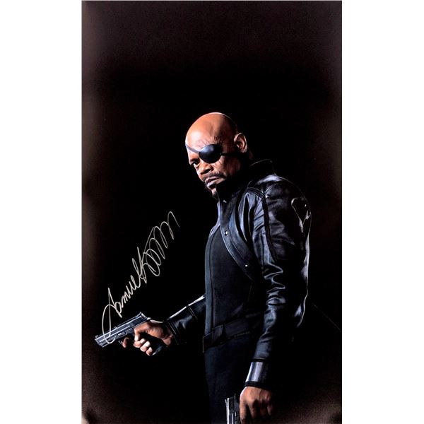 Samuel L Jackson Autograph Signed Avengers Poster