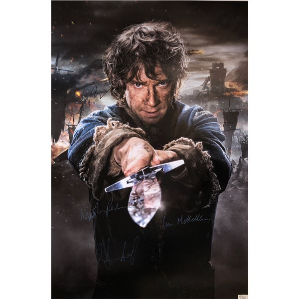 Ian McKellen Autograph Signed Hobbit Orlando Bloom Poster