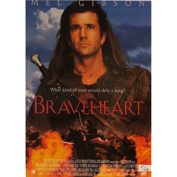 Mel Gibson Autograph Signed Braveheart Poster