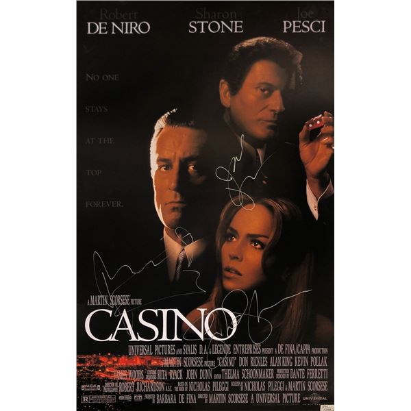 Robert De Niro Autograph Signed Casino Sharon Stone Poster