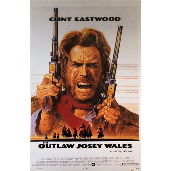 Clint Eastwood Autograph Signed Outlaw Josey Wales Poster