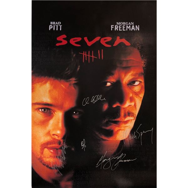 Morgan Freeman Autograph Signed Seven Poster