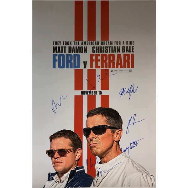 Matt Damon Autograph Signed Ford V Ferrari Poster