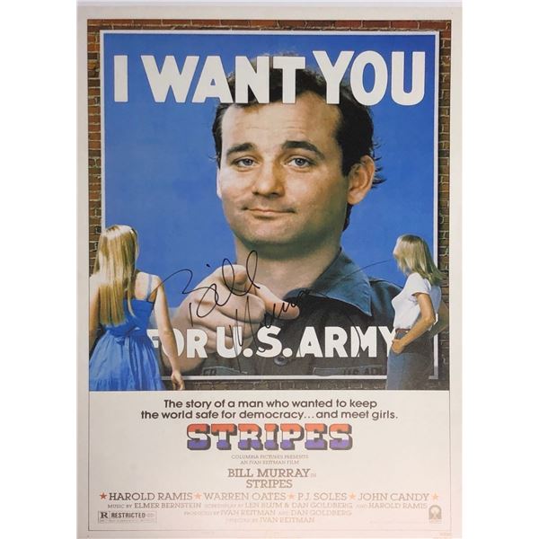 Bill Murray Autograph Signed Stripes Poster