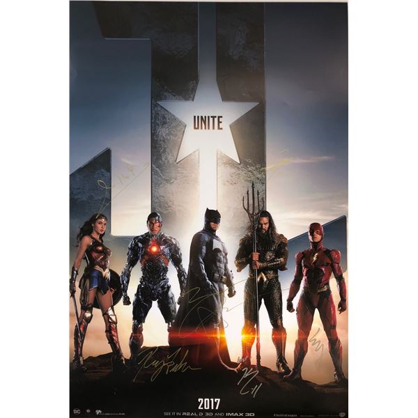 Ben Affleck Autograph Signed Justice League Poster