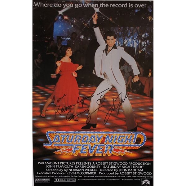 John Travolta Autograph Signed Saturday Night Fever Poster