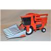 Image 1 : New Idea 1/32nd Scale Uni-Harvester in Orange w/ corn head 20th Anniversary Edition