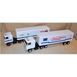(2) Ertl 1/25th Scale Trucks--CaseIH & Great American Toy Exhibit