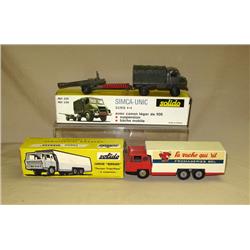 (2) Solido Trucks--Army w/ Canon & Van Truck