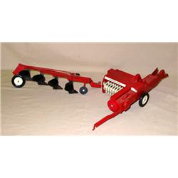 (2) IH Implements--square baler, & 4b Plow