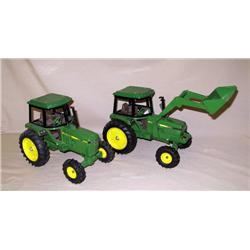 (2) JD Utility Tractors--one with loader