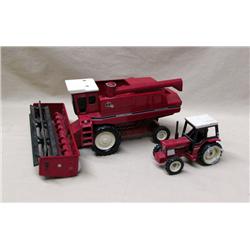 (2) 1/32nd Scale IH Toys--Axial Flow Combine & 784 FWA