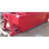 Image 1 : Qty 1 Red Metal Roll Off Container Approx.15'x6'x3.5'H (w/ 1 Door)