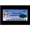 Image 3 : 1907 High Relief $20 Flat Edge PCGS MS62 CAC