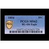 Image 3 : 1854 California Fractional 50C BG-436 Eagle PCGS MS62