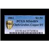 Image 3 : 1861 $2.5 Clark Gruber Die Trial PCGS MS64BN