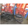 Image 8 : Qty 2 Carts Orange Plastic Post-Model Delineators w/ Bases