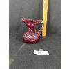 Image 1 : Beautiful Cranberry Glass Pitcher 5.5" H