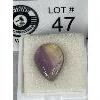 Image 2 : Ametrine ( Amethyst & Citrine) 6.94ct 16.64 x 12.38 x 4.40mm Pear Cabochon-VS- Brazil Untreated