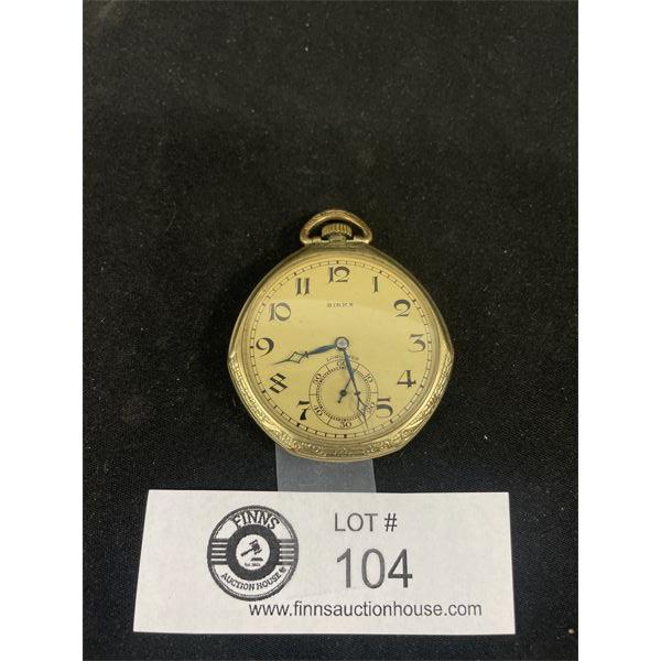1920's 17 Jewel Swiss Birks Longines Pocket Watch. Fantastic Shape Gold Filled Case Tested Working