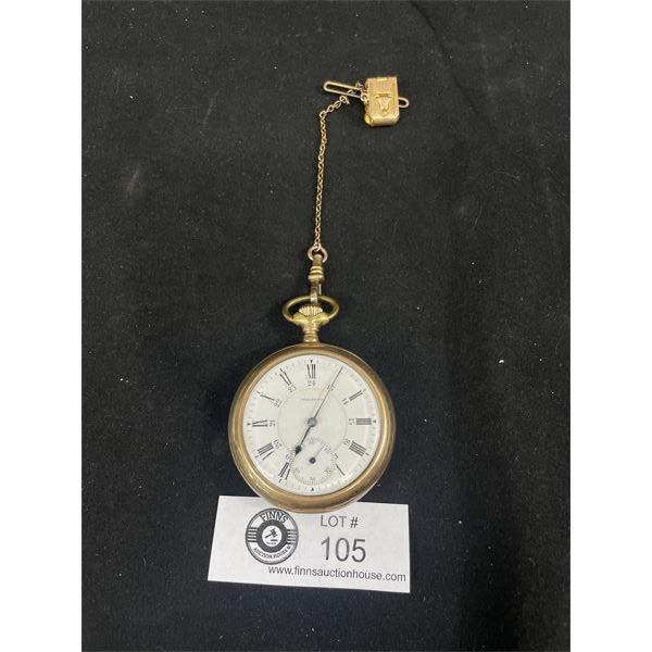 Antique Waltham Pocket Watch Gold Filled Case Tested and Works