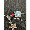 Image 2 : Pretty 925 Sterling Silver with Venetian Glass Stoney Charm Bracelet/Anklet
