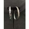 Image 2 : 2 Vintage Raised Engraved Silver Toned Bangles and Stone Bracelet