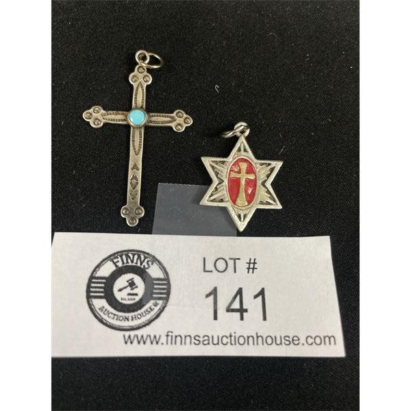 2 Sterling Silver Cross Pendants